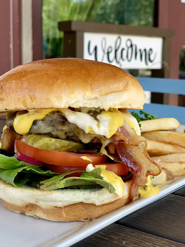 Burger and fries