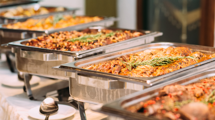 Copper kettle catering hot plates